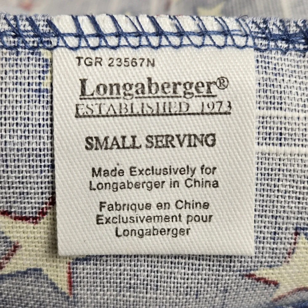 Longaberger Small Serving Basket Liner American Starburst 23567287 New